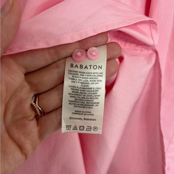 Babaton Aritzia Essential Relaxed Shirt in Light Pink - Size M - Picture 4 of 5